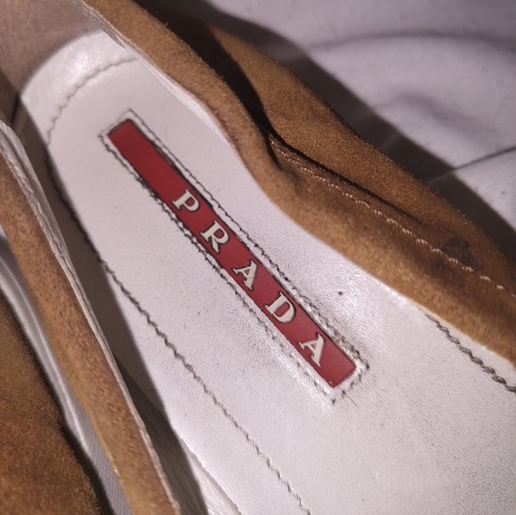 Prada Sport Donna Camel suede slip on sneakers. Sz 39 - Picture 3 of 6